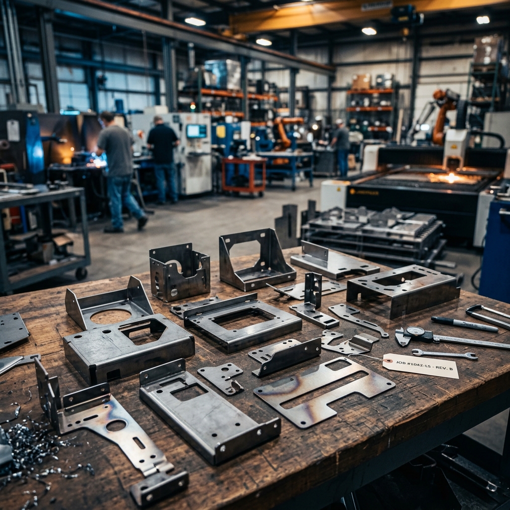 Custom fabricated sheet metal parts